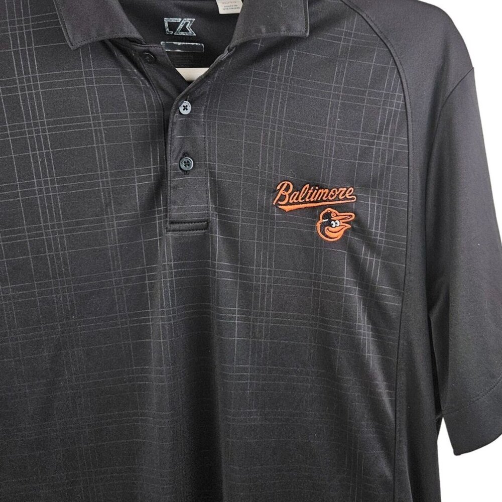 Cutter Buck Polo Shirt Mens Size XBaltimore Orioles Polo Shirt XL Black Polyeste - Picture 2 of 11